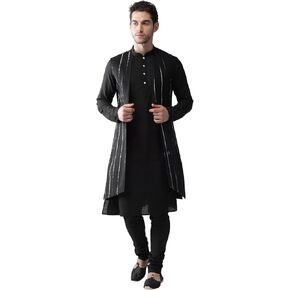 كورتا للرجال ، السترة المفتوحة الأمامية وبيجاما مجموعة من الخصر الإثني kurta kurta pajama مجموعة لحفلات الزفاف والمناسبات الاحتفالية