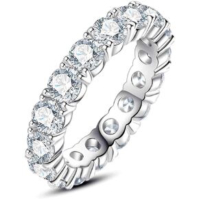 مكعب الزركونيا الخلود الفرقة حلقة جولة القطع/وسادة قطع 5A الصف D ألوان محاكاة الماس CZ BRODE BRODE RING RING للنساء