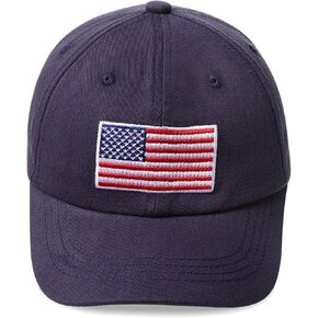 ACTLATI Kids Baseball Cap American Flag Hat for Toddler Boys Girls Cute Embroidered Cotton USA Flag Trucker Hats 3-8 Years