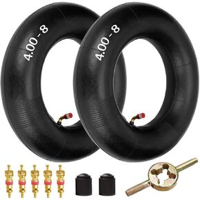 FVRITO 4.80/4.00-8 480/400-8 Replacement Inner Tire Tube For Mowers Hand Trucks Dolly Wheelbarrows Generator Mini Bike Go Kart Carts TR87 Angled Valve Stem 2 Pack
