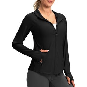 G Gradual Women's UPF 50+ Sun Protection Hoodie Jacket Lightweight Zip Up Jackets Long Sleeve Shirts for Women Hiking Outdoor