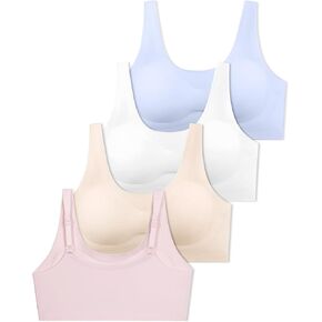 SALIA GIRL Training Bras for Girls 10-16 with Adjustable Straps, Tween Sports Seamless Bras with Breathable Removeable Pads