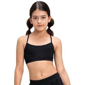 Stelle Girls Sports Bra Training Bra Spaghetti Strap Y Back Bra Yoga Crop Top for Teens Kids in Kuwait
