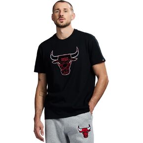 Men's X NBA Officially Licensed Short Sleeve Oversized Heavyweight Crew Neck Cotton T-Shirt