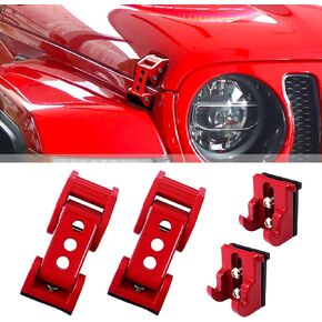 طقم الالتقاط المزلاج من الفولاذ المقاوم للصدأ لعام 2007-2018 Jeep Wrangler JK JKU و 2018-2022 Jeep Wrangler Jljlu Gladiator 2-Door and 4-Door (Red)