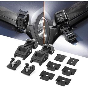RT-TCZ for Wrangler JK JL Hood Latches Catch for Jeep Wrangler JK JKU 2007-2017 JL JLU 2018-2025 for Jeep Gladiator JT 2020-2025 Black 2pcs