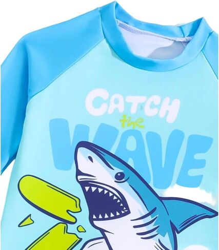 Toddler Swimsuit Boy 2-Piece Dinosaur Bathing Suit with Rash Guard Cute Toddler Boy Swimsuit Dinosaur in Saudi Arabia