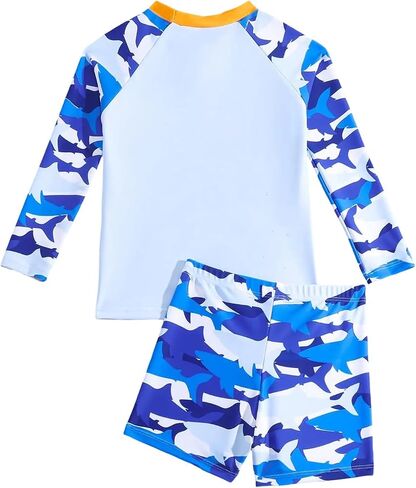 Toddler Swimsuit Boy 2-Piece Dinosaur Bathing Suit with Rash Guard Cute Toddler Boy Swimsuit Dinosaur in Saudi Arabia