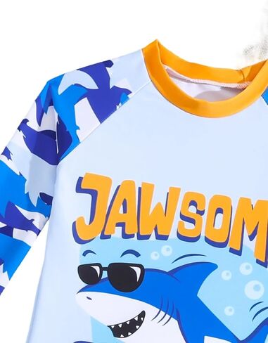 Toddler Swimsuit Boy 2-Piece Dinosaur Bathing Suit with Rash Guard Cute Toddler Boy Swimsuit Dinosaur in Saudi Arabia
