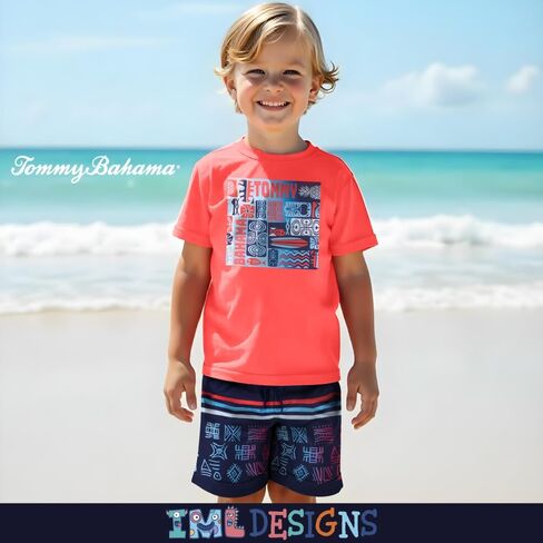 مجموعة ملابس السباحة من Tommy Bahama Boy من قطعتين ، و Guard Guard & Swim Trunks 2-Pack Bundle للأطفال والمراهقين in Saudi Arabia