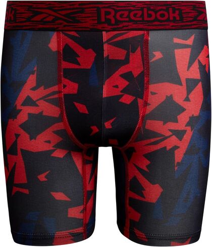 Reebok Boys Boxer Briefs - 8 Pack Performance 6" Inseam Long Leg Boxer Briefs Boys Underwear with Support Pouch (6-18) in Saudi Arabia