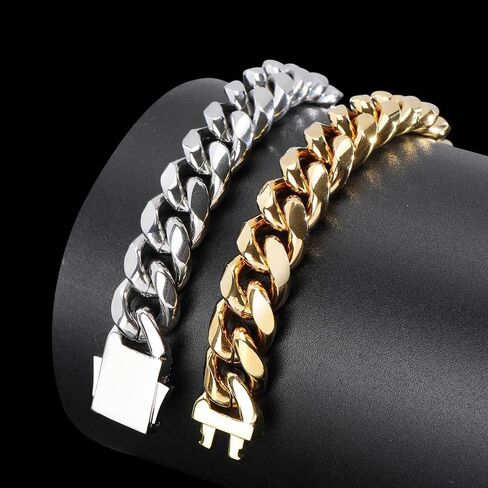 18K men's gold bracelet with Cuban style design paired with moissanite diamonds, perfectly blending classical and modern styles, high-end jewelry gift in Saudi Arabia