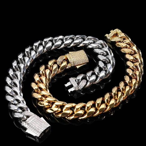 18K men's gold bracelet with Cuban style design paired with moissanite diamonds, perfectly blending classical and modern styles, high-end jewelry gift in Saudi Arabia