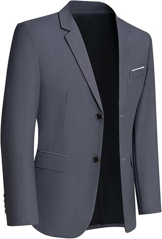 Mens Sport Coats and Blazers 5 Real Pockets Slim Fit Business Casual Men Suit Blazer Suit Jacket in Kuwait