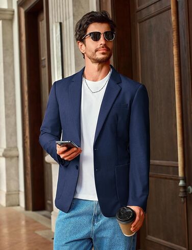 Vssjavun Mens Blazer Sport Coats Casual Lightweight Two Button Dinner Party Suit Jackets in Saudi Arabia