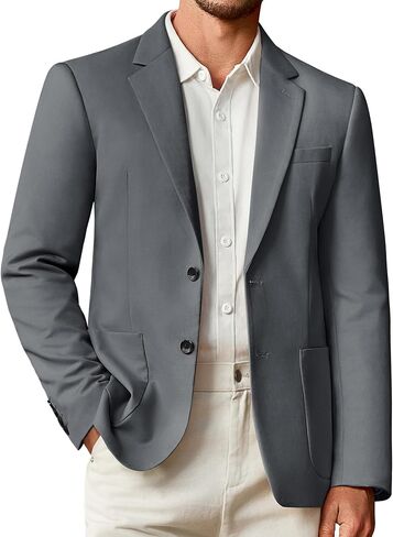 Vssjavun Mens Blazer Sport Coats Casual Lightweight Two Button Dinner Party Suit Jackets in Saudi Arabia