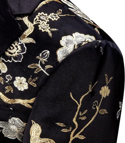 Barry.Wang Blazer for Men Paisley Sport Coat Lightweight Suit Jacket Regular Tuxedo Flower Mardi Gras Carnival Gift in Saudi Arabia