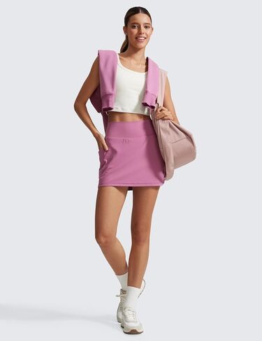 CRZ Yoga Butterlift A Line Golf Tartts for Women High Cherged stedricy Tennis Tennis Tennis with Gockets Side in Kuwait