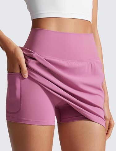 CRZ Yoga Butterlift A Line Golf Tartts for Women High Cherged stedricy Tennis Tennis Tennis with Gockets Side in Kuwait