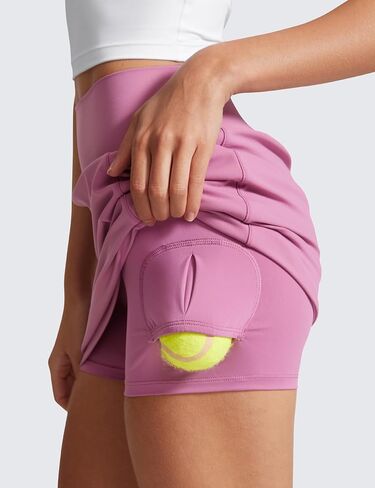 CRZ Yoga Butterlift A Line Golf Tartts for Women High Cherged stedricy Tennis Tennis Tennis with Gockets Side in Kuwait