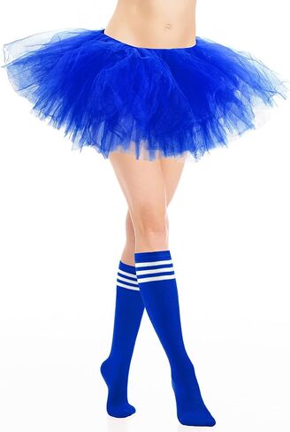 Zhanmai Tutu Skirt 5 Layered Tulle Tutu Skirt Princes Runners Costumes Tube Socks for Women Adult in Saudi Arabia