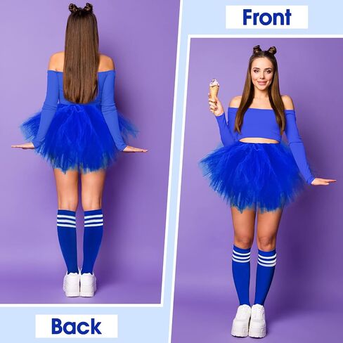 Zhanmai Tutu Skirt 5 Layered Tulle Tutu Skirt Princes Runners Costumes Tube Socks for Women Adult in Saudi Arabia