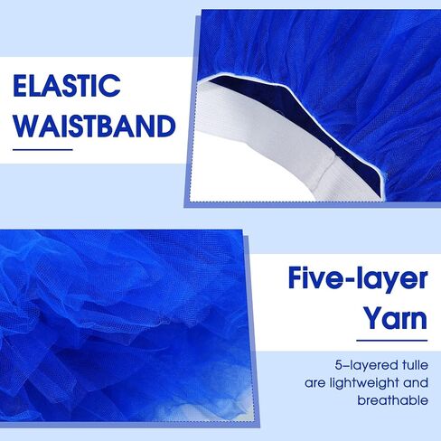 Zhanmai Tutu Skirt 5 Layered Tulle Tutu Skirt Princes Runners Costumes Tube Socks for Women Adult in Saudi Arabia