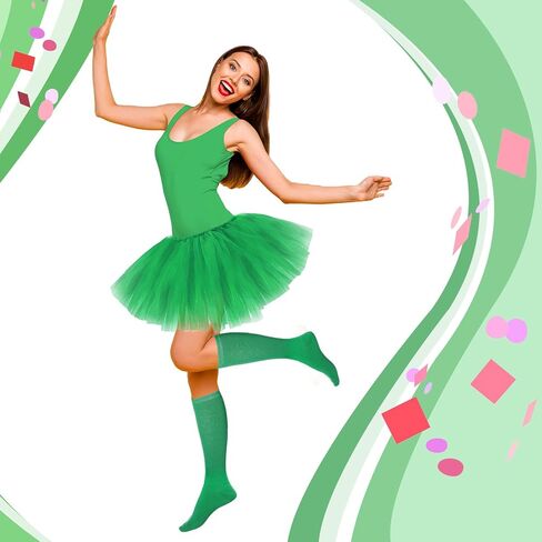 Zhanmai Tutu Skirt 5 Layered Tulle Tutu Skirt Princes Runners Costumes Tube Socks for Women Adult in Saudi Arabia