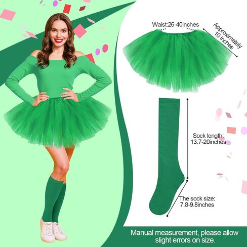 Zhanmai Tutu Skirt 5 Layered Tulle Tutu Skirt Princes Runners Costumes Tube Socks for Women Adult in Saudi Arabia