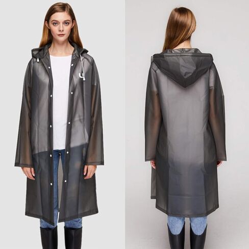UNIQUEBELLA EVA Raincoat Waterproof Rain Poncho Reusable Unisex for Women Long Rain Cape in Saudi Arabia