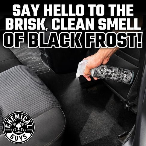 Chemical Guys Black Frost Air Freshener and Odor Eliminator, 16 fl oz Spray with 3 Pack of Hanging Air Fresheners (Great for Cars, Trucks, SUVs, RVs, Home, Office, Dorm Room & More) - HOL432 in Saudi Arabia