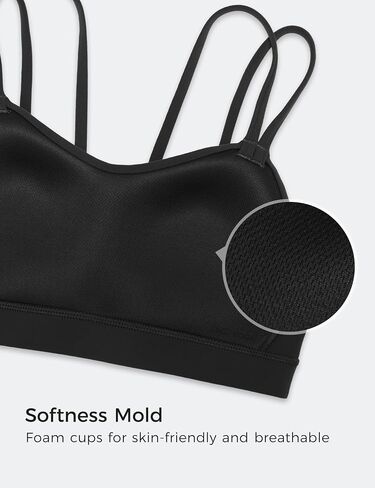 CRZ YOGA Softness Mold Butterluxe V Neck Sports Bras for Women - Workout Top Double Spaghetti Straps Wireless Yoga Clothes in Saudi Arabia