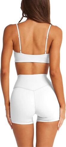 Laslulu Womens Spaghetti Artraps Sports Bra Square Dequ in Kuwait