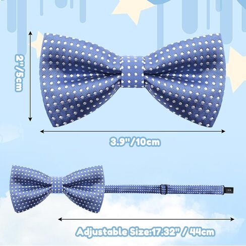 Bow Ties for Boys Pre-tied Kids Bow Tie Adjustable Polka Dot Bow Tie for Boys Girls Wedding Party Graduation in Kuwait