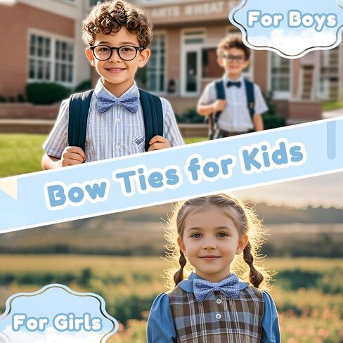 Bow Ties for Boys Pre-tied Kids Bow Tie Adjustable Polka Dot Bow Tie for Boys Girls Wedding Party Graduation in Kuwait