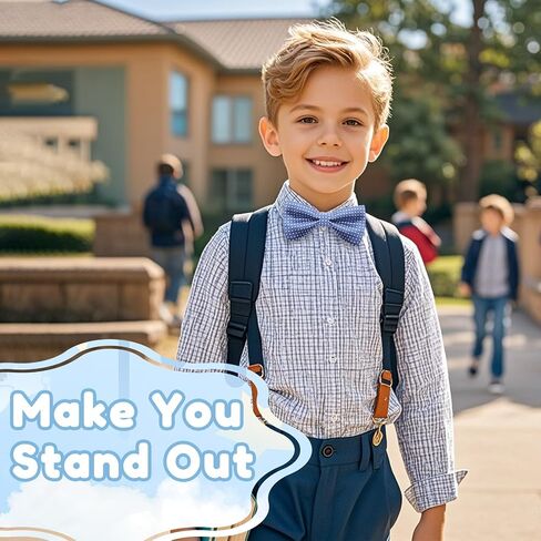 Bow Ties for Boys Pre-tied Kids Bow Tie Adjustable Polka Dot Bow Tie for Boys Girls Wedding Party Graduation in Kuwait