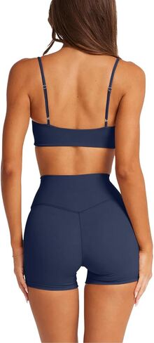 Laslulu Womens Spaghetti Artraps Sports Bra Square Dequ in Kuwait