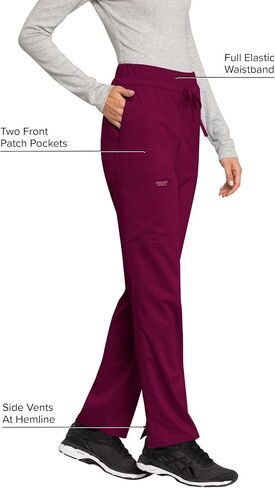 Cherokee Scrub Pants for Women Mid Rise Tapered Leg Drawstring Bottom WW105 in Saudi Arabia