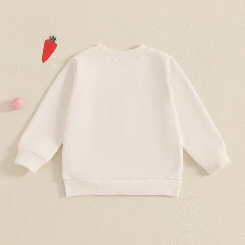 Kids Toddler Baby Boy Easter Outfit Long Sleeve CrewNeck Eggs-cavator Print Pullover Sweatshirt Infant Spring Clothes in Saudi Arabia