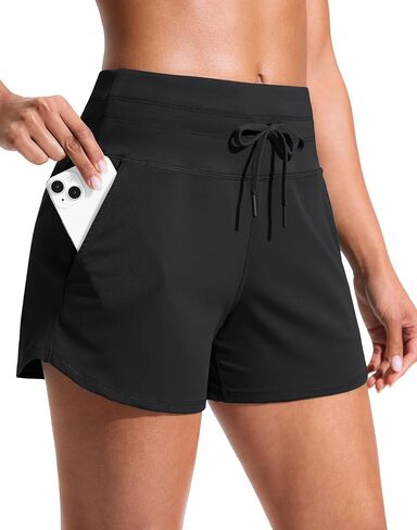 Soothfeel Women's Athletic Running Shorts with Pockets 3.5" Quick Dry High Waisted Workout Active Gym Shorts for Women in Kuwait