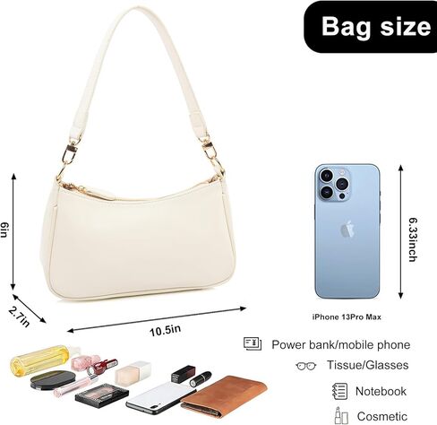 Shoulder Bag for women Crossbody Bags Retro Classic Small Hobo Purse Clutch Tote Handbags with Zipper Closure in Kuwait