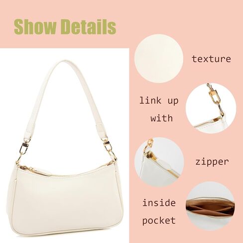 Shoulder Bag for women Crossbody Bags Retro Classic Small Hobo Purse Clutch Tote Handbags with Zipper Closure in Kuwait
