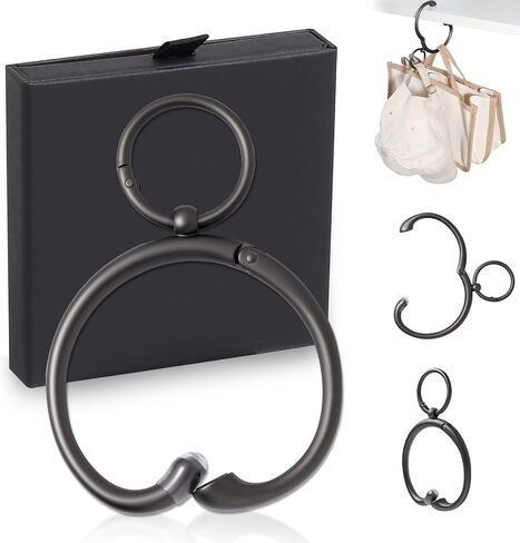 Purse Hook for Table 2-in-1 Anti Slip Purse Hook, Table Purse Hook with Gift Box, Heavy Duty Bag Hook Available for Women and Men Gifts (Black) in Kuwait