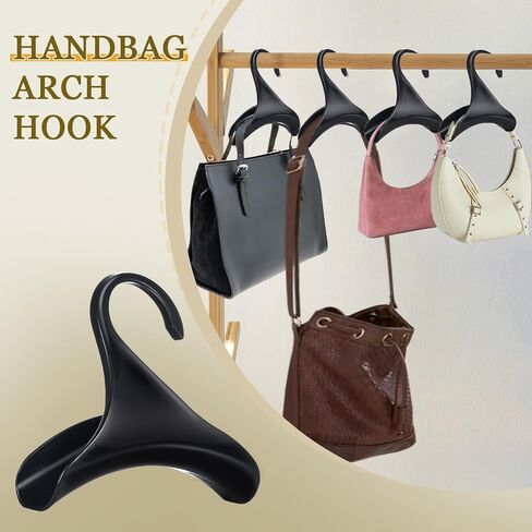 Bag Hanger, 12 Pcs Black Purse Hangers for Closet, Handbag Hangers for Closet, Handbag Organizer Hooks, Bag Organizer Hanging Hooks for Backpacks Satchels Tote Bag Home Storage (Black) in Saudi Arabia