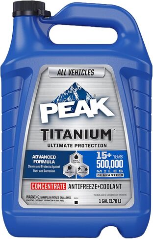 PEAK Titanium Antifreeze/Coolant for All Vehicles, Yellow, 1 Gal, Concentrate in Saudi Arabia