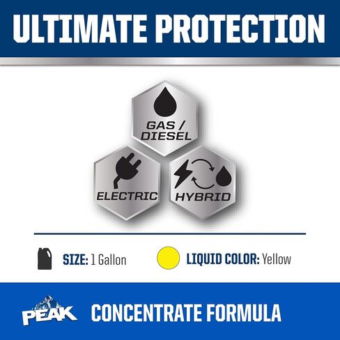PEAK Titanium Antifreeze/Coolant for All Vehicles, Yellow, 1 Gal, Concentrate in Saudi Arabia