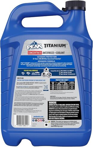 PEAK Titanium Antifreeze/Coolant for All Vehicles, Yellow, 1 Gal, Concentrate in Saudi Arabia