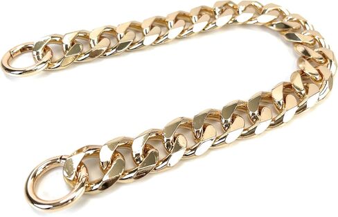 VersaKits Chunky Cuban Chain Charm Purse Strap Aluminum Chain Extender Accessory 15-1/2 Inch Black Chain Decoration Pants Chain Shoe Chain Dog Collar Chain in Kuwait
