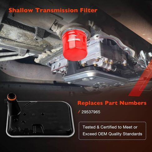Transmission Filter Kit – Internal Shallow & Spin-On Filter,Compatible with Allison 1000 2000 Series,Fit for 6.6L Duramax Diesel 2001-2010 Chevy Silverado/GMC Sierra 2500HD Replaces 29539579 29537965 in Kuwait