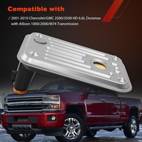 Transmission Filter Kit – Internal Shallow & Spin-On Filter,Compatible with Allison 1000 2000 Series,Fit for 6.6L Duramax Diesel 2001-2010 Chevy Silverado/GMC Sierra 2500HD Replaces 29539579 29537965 in Kuwait